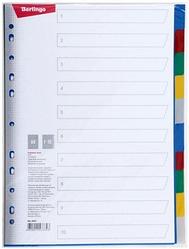 Разделители для папок-регистраторов пластиковые Berlingo 10 л., индексы по цветам (без нумерации)
