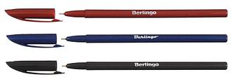 Ручка шариковая Berlingo Metallic корпус ассорти, стержень синий