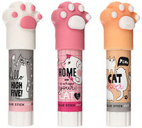 Клей-карандаш Meshu с топпером 8 г, Paw, корпус ассорти