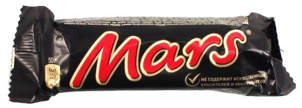 Батончик шоколадный Mars 50 г, с нугой и карамелью - фото 1 - id-p202728487