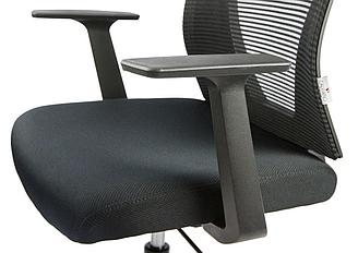 Кресло офисное Calviano Bruno для персонала обивка из ткани (черная) и сетка (черная)