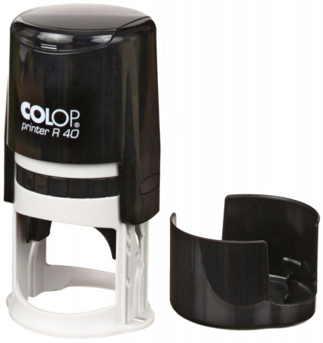 Автоматическая оснастка Colop R40 в боксе для клише печати ø40 мм, корпус черный - фото 1 - id-p202730035