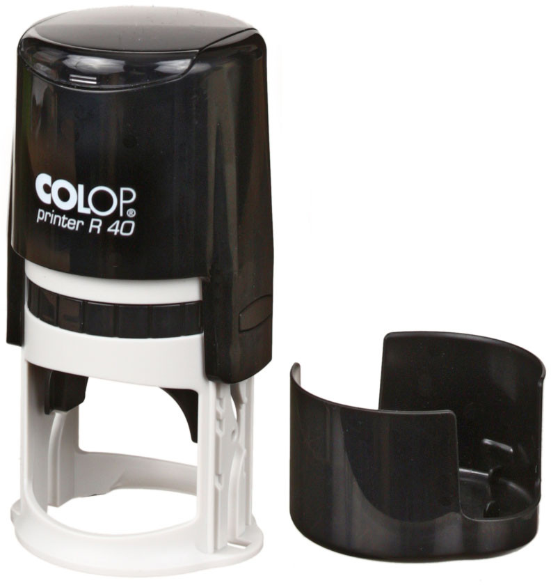 Автоматическая оснастка Colop R40 в боксе для клише печати ø40 мм, корпус черный - фото 2 - id-p202730035