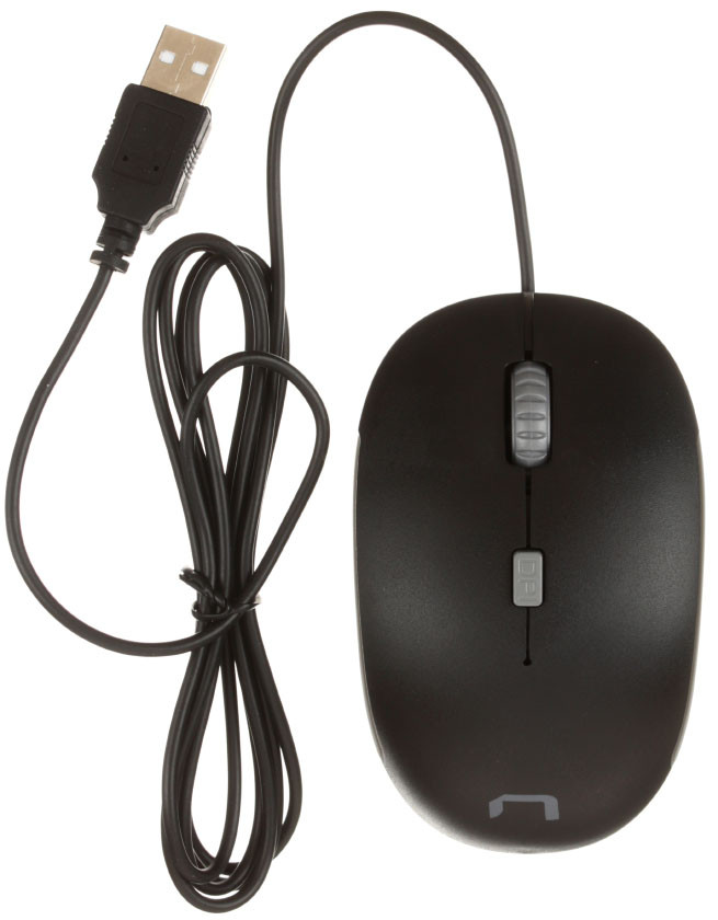 Мышь компьютерная Natec Sparrow USB, проводная, черно-серая - фото 1 - id-p202730038