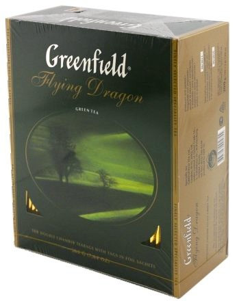Чай Greenfield пакетированный 200 г, 100 пакетиков, Flying Dragon, зеленый чай - фото 1 - id-p202728513