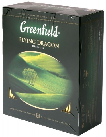 Чай Greenfield пакетированный 200 г, 100 пакетиков, Flying Dragon, зеленый чай - фото 2 - id-p202728513