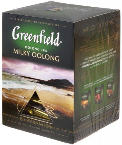 Чай Greenfield 36 г, 20 пакетиков-пирамидок, Milky Oolong, зеленый чай - фото 2 - id-p202728514