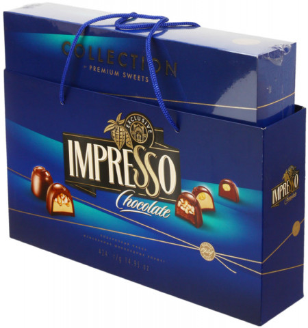 Набор конфет шоколадных Impresso Premium 424 г, синий - фото 2 - id-p202733064