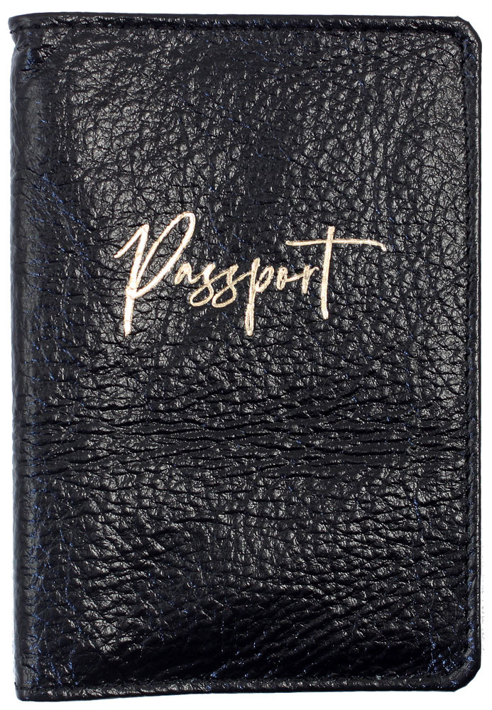 Обложка для паспорта OfficeSpace Naples 95*135 мм, черная - фото 3 - id-p202731032