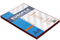 Обложки для переплета пластиковые Eurofile А4, 150 мкм, 100 шт., прозрачно-красные
