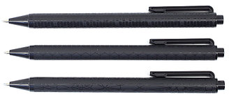 Ручка шариковая автоматическая Berlingo DoubleBlack корпус черный, стержень синий