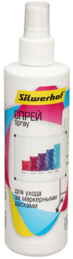 Жидкость чистящая для маркерных досок Silwerhof 250 мл - фото 1 - id-p202728587
