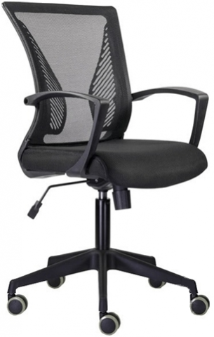 Кресло офисное Angel для персонала обивка черная, М-800 black (спинка сетка) - фото 1 - id-p202730121