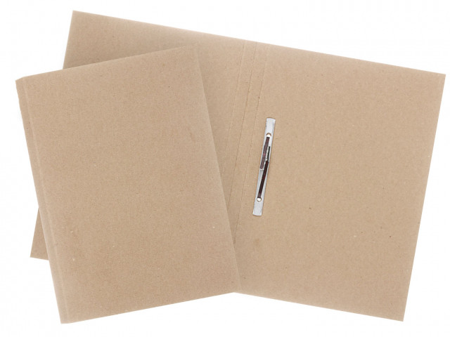 Папка картонная со скоросшивателем «Техком» А4, ширина корешка 30 мм, 620 г/м2, серая, металлический - фото 2 - id-p202730130