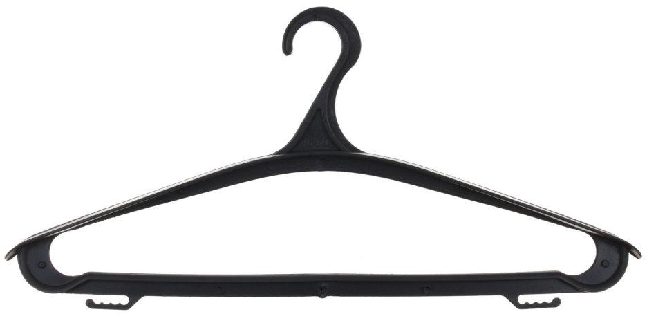 Вешалка-плечики для верхней одежды «Мультипласт» 42,5 см, 48-50 размер, черная - фото 1 - id-p202729352