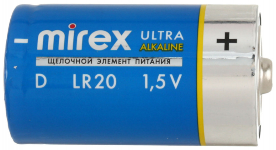 Батарейка щелочная Mirex Ultra Alkaline D, LR20, 1.5V - фото 1 - id-p202733142