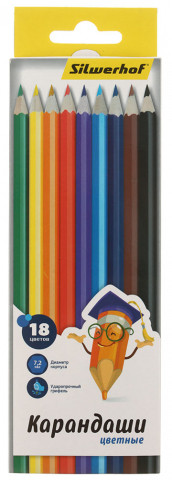 Карандаши цветные «Народная коллекция» 18 цветов, длина 175 мм - фото 2 - id-p202732098