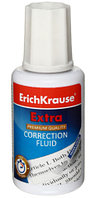 Корректирующая жидкость ErichKrause Extra 20 мл, на основе растворителя, с кисточкой