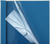 Обложка для канального переплета O.Soft Clear (A) 304*212 мм, 10 мм, 40-90 листов, синяя