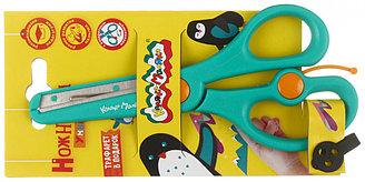 Ножницы детские безопасные «Каляка-Маляка» 135 мм, бирюзовые