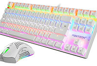 Клавиатура и мышь Jet.A Panteon GS800 USB, проводные, белые