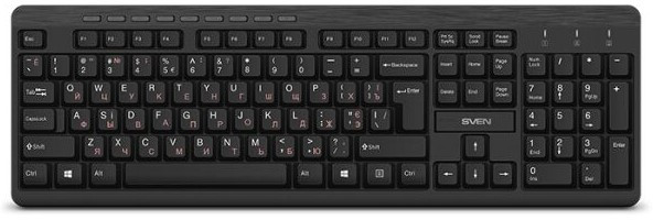 Клавиатура и мышь Sven KB-C3400W беспроводные, черные - фото 1 - id-p202733174