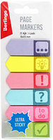 Закладки-разделители бумажные с липким краем Berlingo Ultra Sticky 18*55 мм, 25 л.* 6 цветов, стрелки со