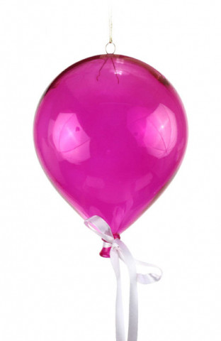 Шар елочный ErichKrause «Воздушный шар» (пластик) диаметр 20 см, фуксия - фото 1 - id-p202731128