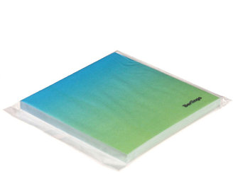 Бумага для заметок с липким краем Berlingo Ultra Sticky. Radiance 75*75 мм, 1 блок*50 л., голубой/зеленый