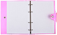 Тетрадь общая А5, 120 л. на кольцах Jelly Book. Juicy 140*200 мм, клетка, «№5», розовая