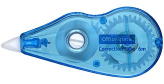 Корректирующий роллер OfficeSpace размер ленты 5 мм*6 м, корпус прозрачно-синий