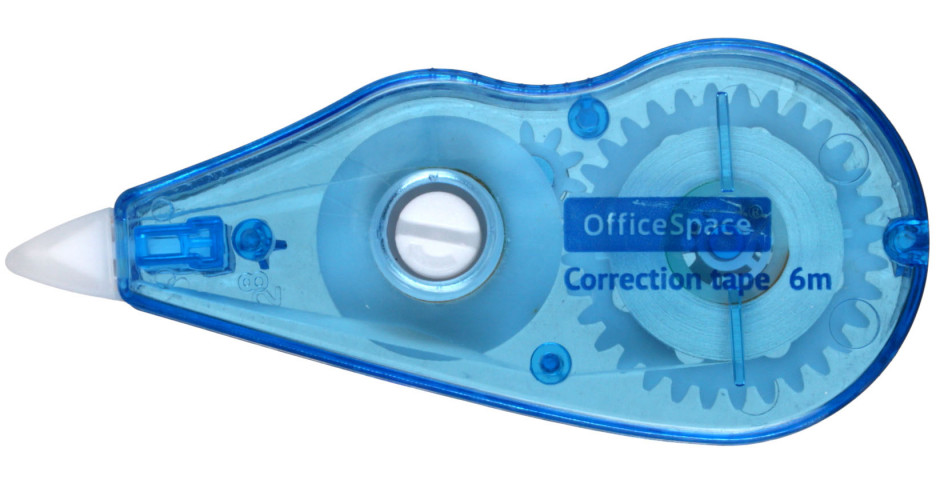 Корректирующий роллер OfficeSpace размер ленты 5 мм*6 м, корпус прозрачно-синий - фото 1 - id-p202730220
