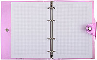 Тетрадь общая А5, 120 л. на кольцах Jelly Book. Colorful 140*200 мм, клетка, «№5», фиолетовая