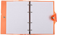 Тетрадь общая А5, 120 л. на кольцах Jelly Book. Juicy 140*200 мм, клетка, «№6», оранжевая