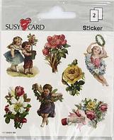 Наклейки детские Susy Card 8*7,5 см, 2 л., «Ностальгия»