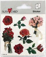 Наклейки детские Susy Card 8*7,5 см, 2 л., «Розы»