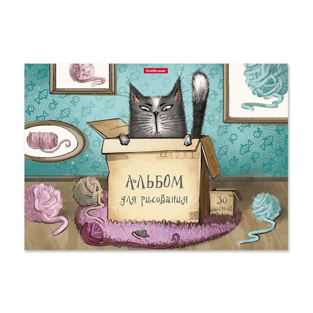 Альбом для рисования А4 ErichKrause 30 л., Cat & Box - фото 1 - id-p202732182