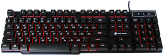 Клавиатура Dialog Gan-Kata KGK-15U мультимедийная игровая USB, проводная, черная (подсветка — красная)