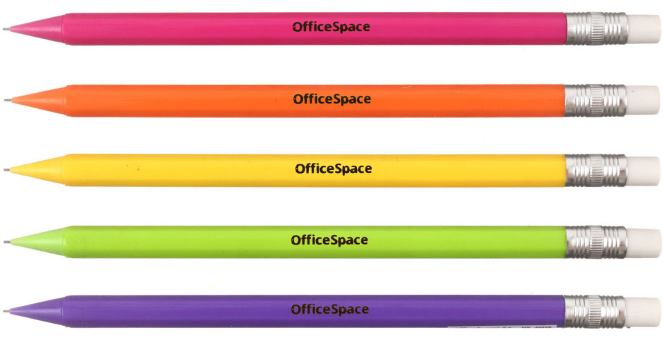 Карандаш автоматический OfficeSpace толщина грифеля 0,7 мм, корпус ассорти - фото 1 - id-p202730285