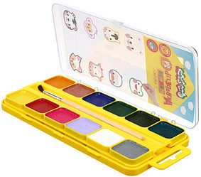 Акварель медовая «Каляка-Маляка» 24 цвета, в пластиковой коробке, с кистью