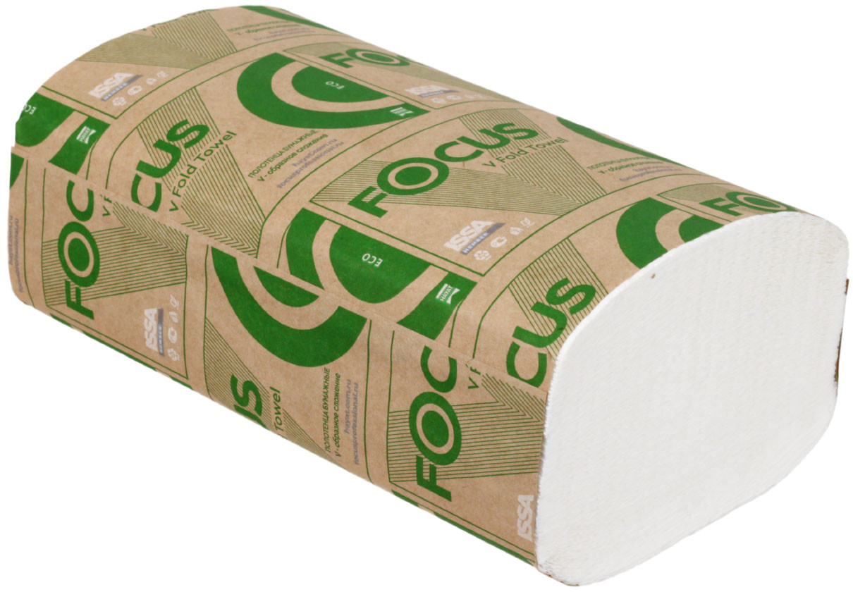 Полотенца бумажные Focus Eco (в пачке) 1 пачка, ширина 225 мм, белые - фото 2 - id-p202730327