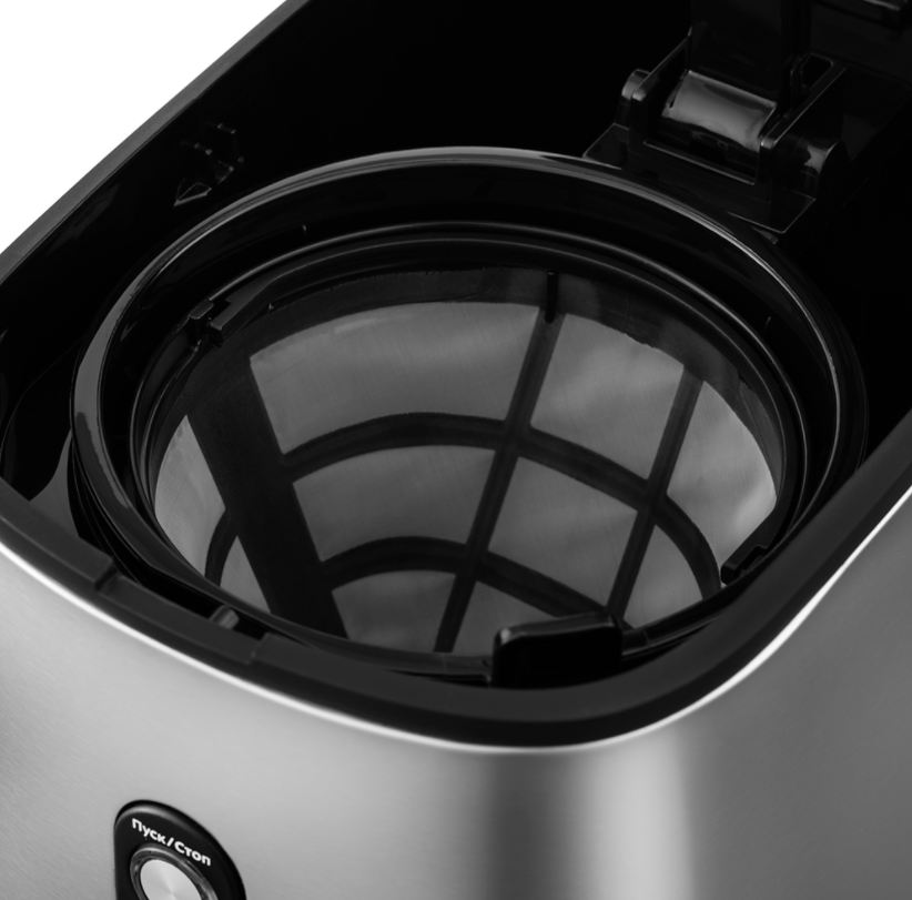 Кофеварка Kitfort KT-750 серебристая с черным - фото 2 - id-p202730350