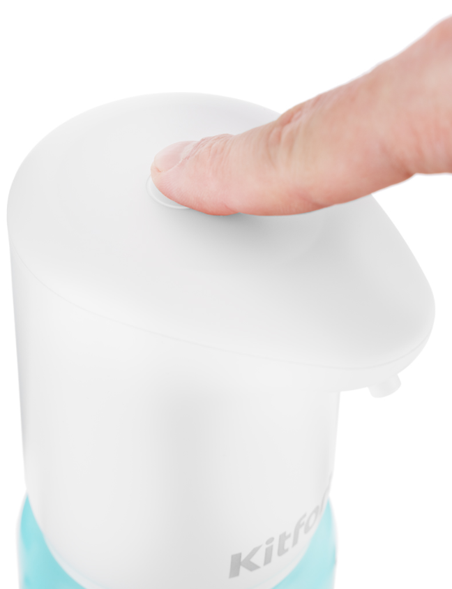 Диспенсер сенсорный для мыла-пены Kitfort KT-2045 белый с бирюзовым - фото 2 - id-p202730352