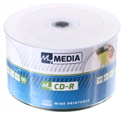 Компакт-диск CD-R MyMedia Printable 52x, 50 шт., в тубе - фото 1 - id-p202730359