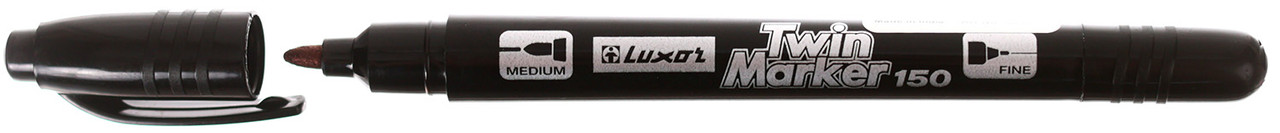 Маркер перманентный Luxor 150 двусторонний черный - фото 1 - id-p202730399