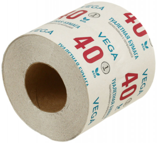 Бумага туалетная Vega 1 рулон, ширина 85 мм, серая - фото 1 - id-p202732339