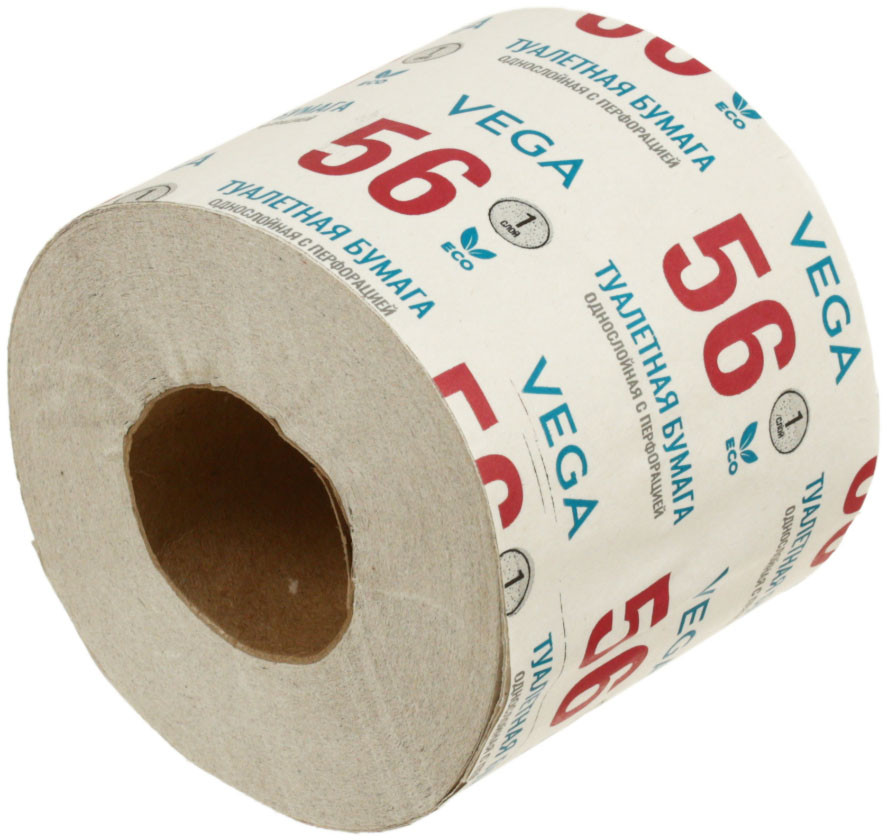 Бумага туалетная Vega 1 рулон, ширина 90 мм, серая - фото 2 - id-p202732340