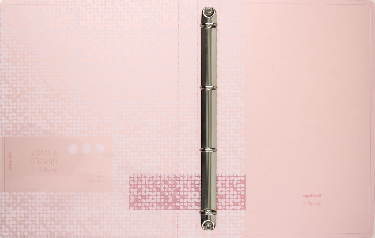 Папка пластиковая на 4-х кольцах Berlingo Starlight S толщина пластика 0,6 мм, розовая с рисунком - фото 1 - id-p202731392