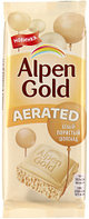 Шоколад Alpen Gold 80 г, пористый белый шоколад