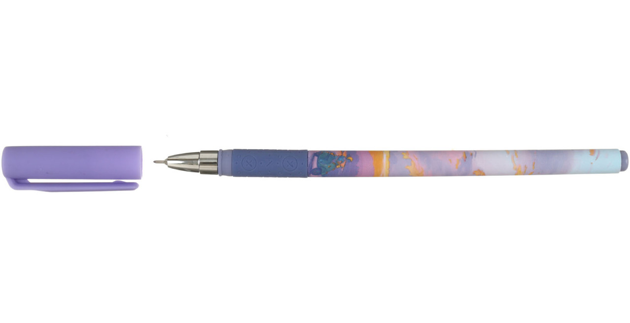 Ручка гелевая Lorex Slim Soft Grip Fluffy Sky, стержень черный - фото 2 - id-p202732389